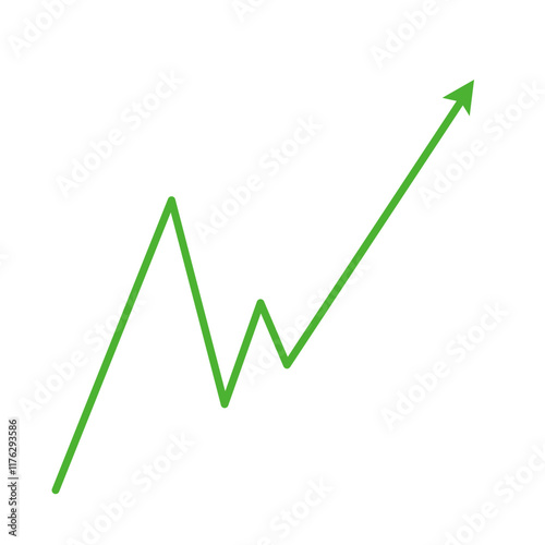 Market volatility icon  lines trend graph chart data analysis