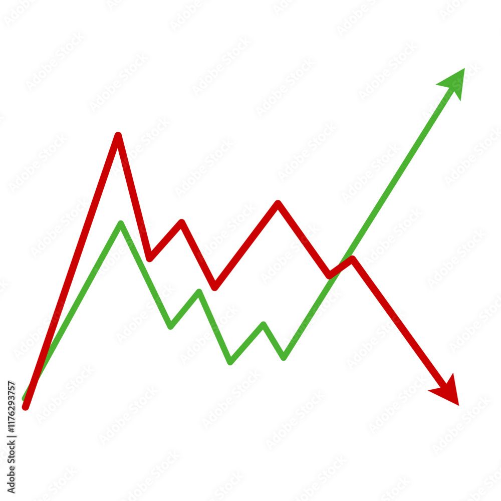 Market volatility icon lines trend graph chart data analysis Market volatility icon lines trend graph chart data analysis