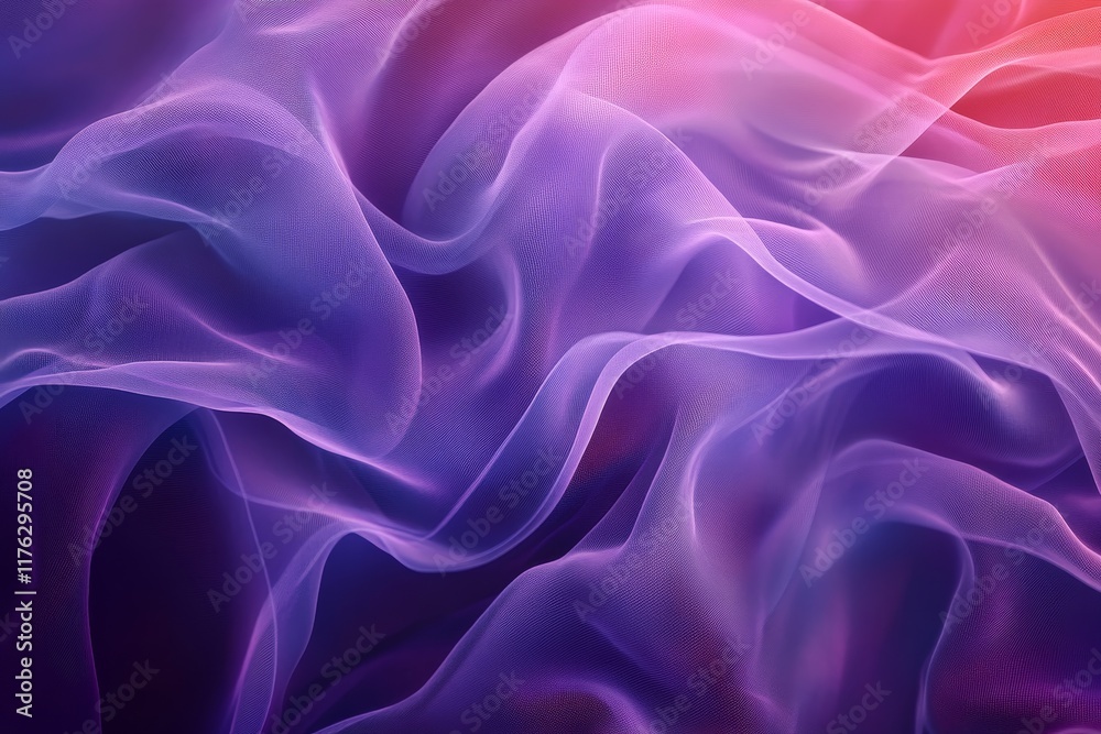 Obraz premium Abstract colorful fabric waves, flowing texture, vibrant gradient.