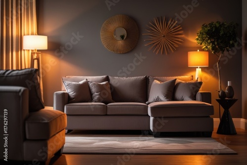 Luxurious Light - Capturing the Essence of Comfort at Dusk. photo