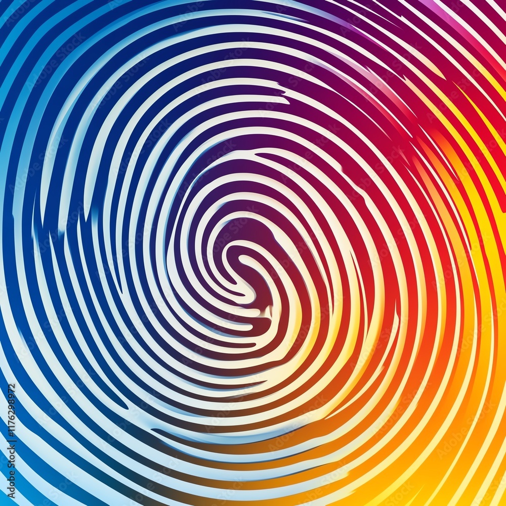 Abstract fingerprint swirl patterns with gradient effects, unique identity concept Abstract fingerprint swirl patterns with gradient effects, unique identity concept