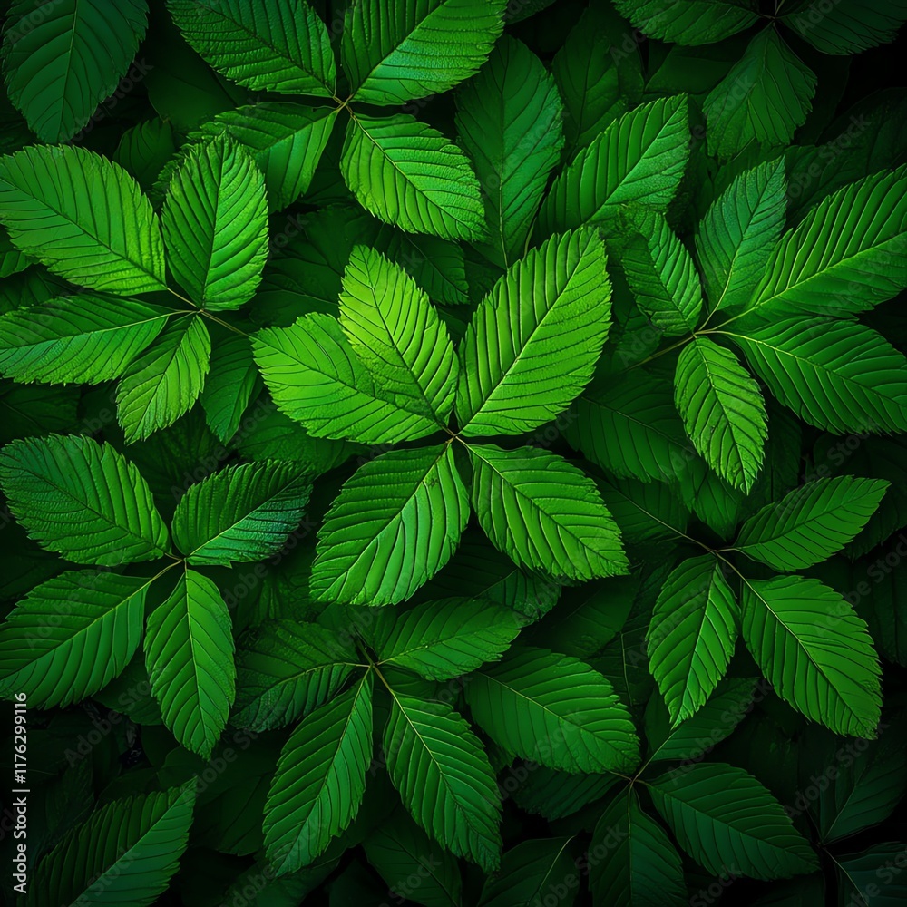 Abstract forest canopy patterns with overlapping leaf textures, natural harmony Abstract forest canopy patterns with overlapping leaf textures, natural harmony