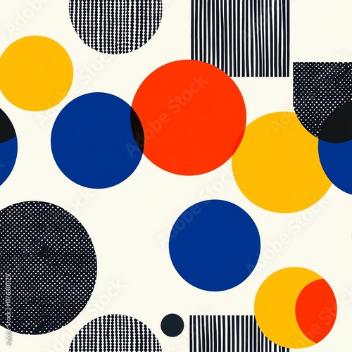Minimalist polka dot patterns with offcenter designs, modern and quirky appeal