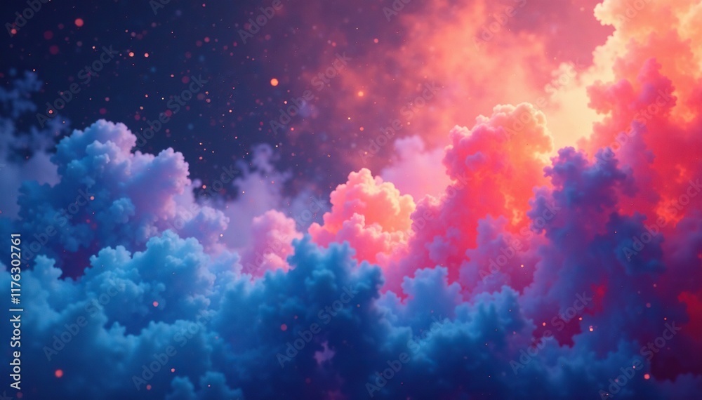 Colours blending into a swirling, glowing mist, dreamy, colors Colours blending into a swirling, glowing mist, dreamy, colors