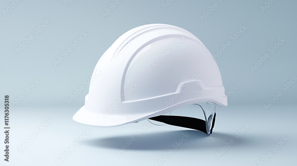 A simple, white hard hat with a sleek design, commonly used for safety in construction and industrial environments. A simple, white hard hat with a sleek design, commonly used for safety in construction and industrial environments.
