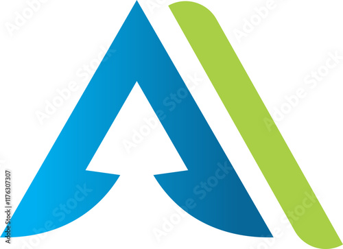 letter a abstract design vector logo arrow sign icon
