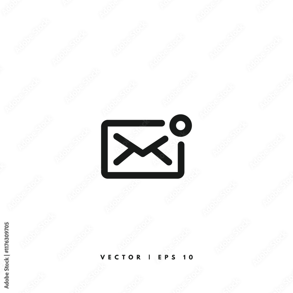 Email Notification Icon. Editable Stroke Email Notification Icon. Editable Stroke