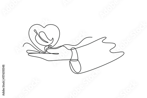 Homeophaty concept. Single line draw design vector graphic illustration.