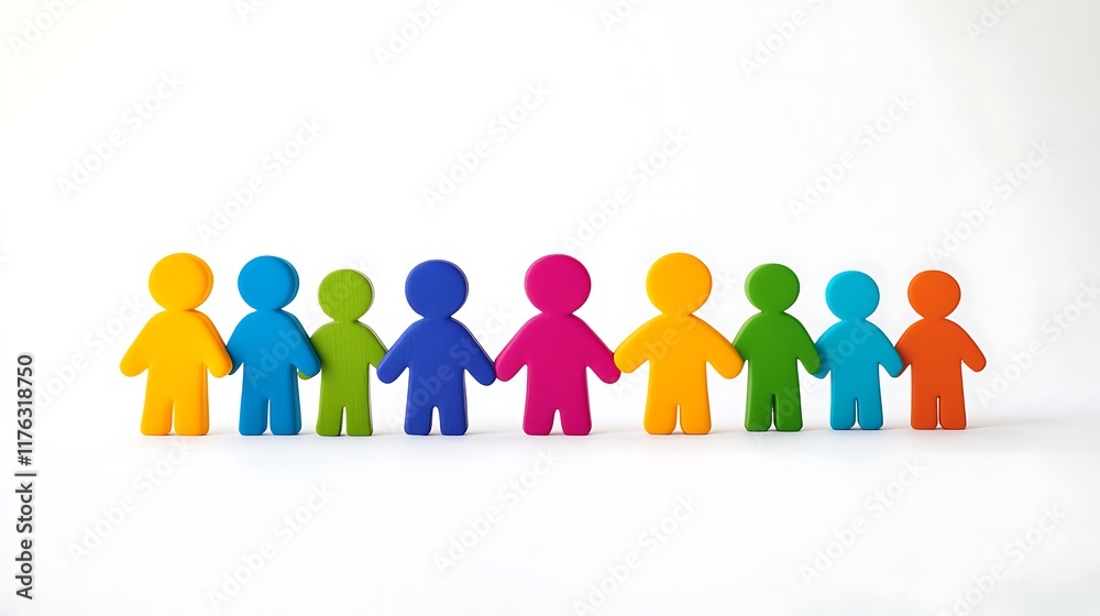 A modern and energetic representation of inclusive teamwork, featuring vibrant icons on a bright white backdrop. A modern and energetic representation of inclusive teamwork, featuring vibrant icons on a bright white backdrop.