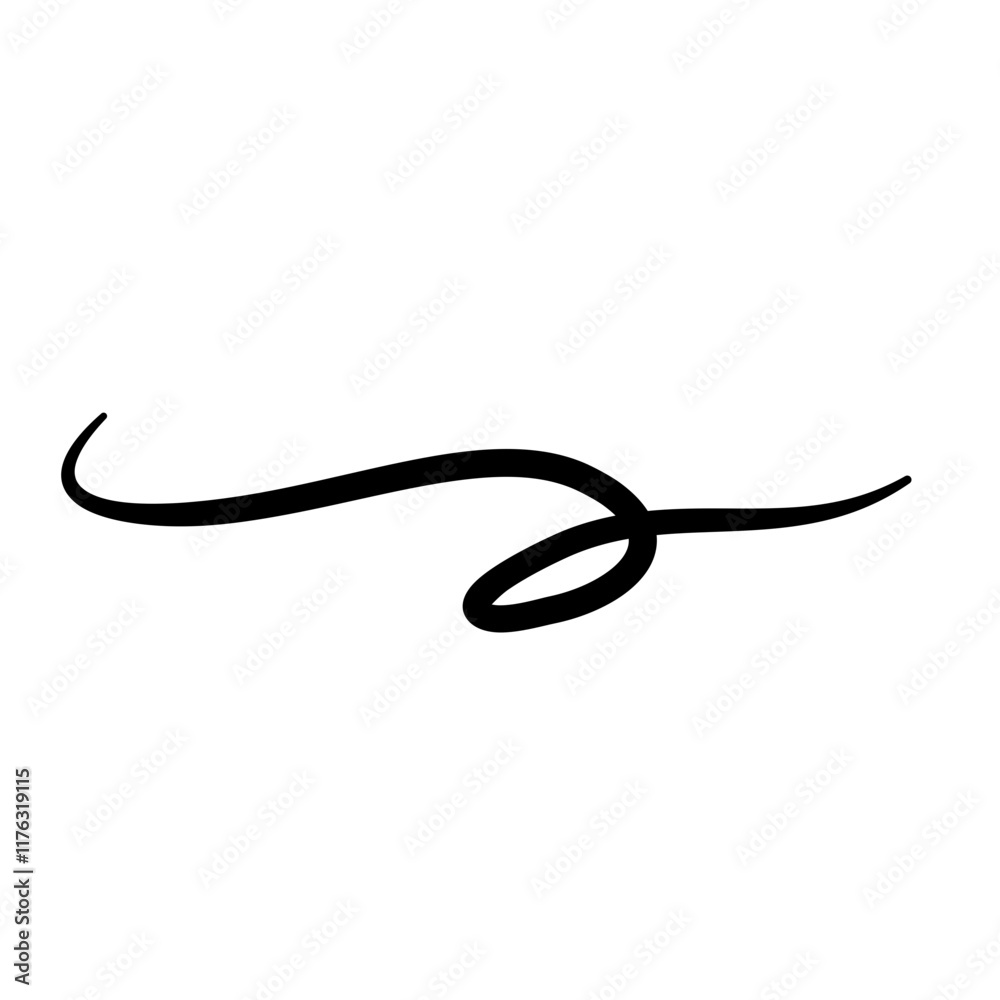 Curly swish tails and sporty plume swirl logo Curly swish tails and sporty plume swirl logo