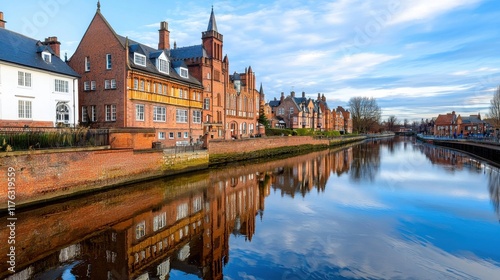 Scenic Sunset Over the Historic Canals of Bruges Belgium