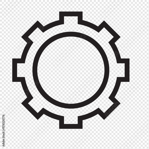 A modern and minimalist organization icon, ideal for apps or digital design. With a transparent background, this icon is suitable for a variety of tech design purposes.