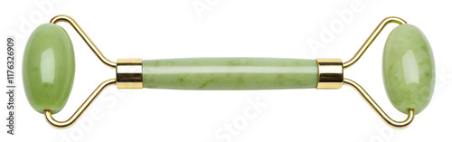 Jade roller for facial massage isolated with transparent background