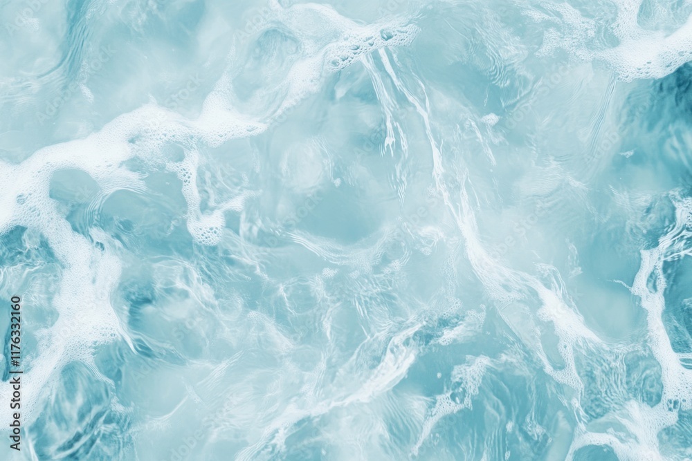 Obraz premium Abstract ocean water texture with foam and waves.