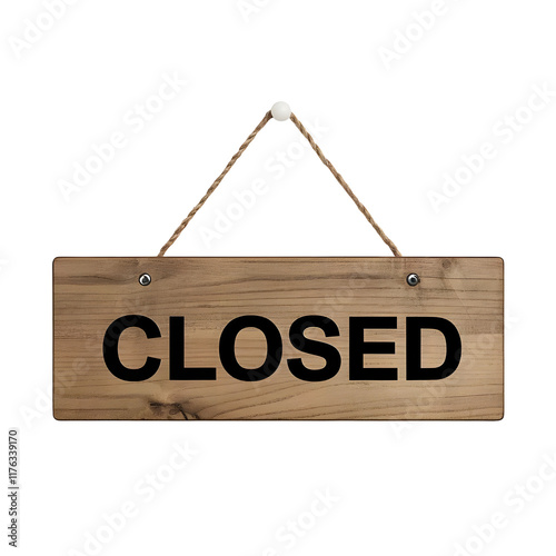 board sign with closed business photo