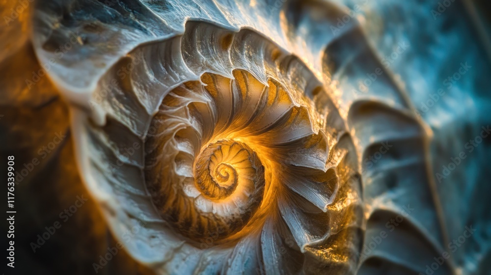 A close-up of a nautilus shell showcasing its intricate spiral structure and natural beauty. A close-up of a nautilus shell showcasing its intricate spiral structure and natural beauty.