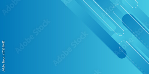 Trendy blue abstract background for Presentation design use for business poster template vector.