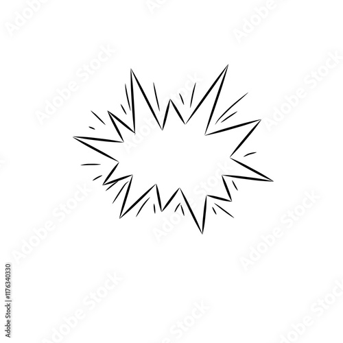 Comic boom effect. Cartoon bomb burst. Bang and pow splashes. Doodle smoke and speed energy lines. crash hand drawn graphic.