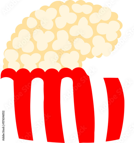 Popcorn Letter Alphabet Vector Element C