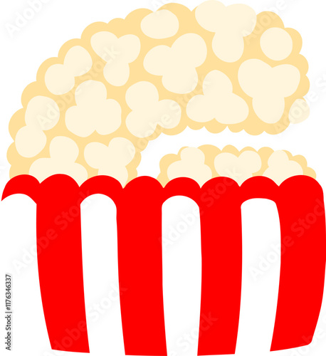 Popcorn Letter Alphabet Vector Element G