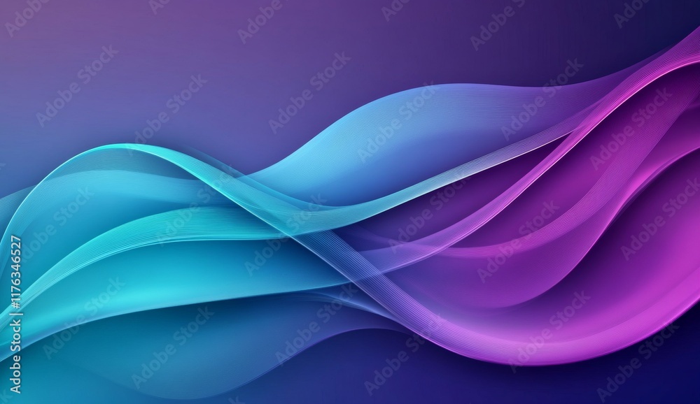 Fototapeta premium A purple and blue wave with a purple and blue background