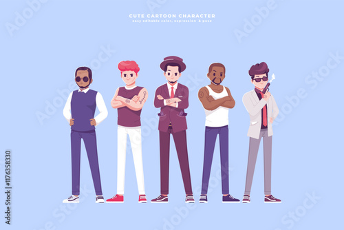 mafia villain cute cartoon character collection