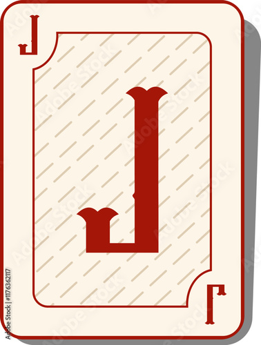 Playing Card Letter Alphabet Vector Element J