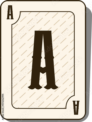 Playing Card Letter Alphabet Vector Element A
