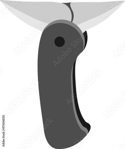 Folding Knife Letter Alphabet Vector Element T