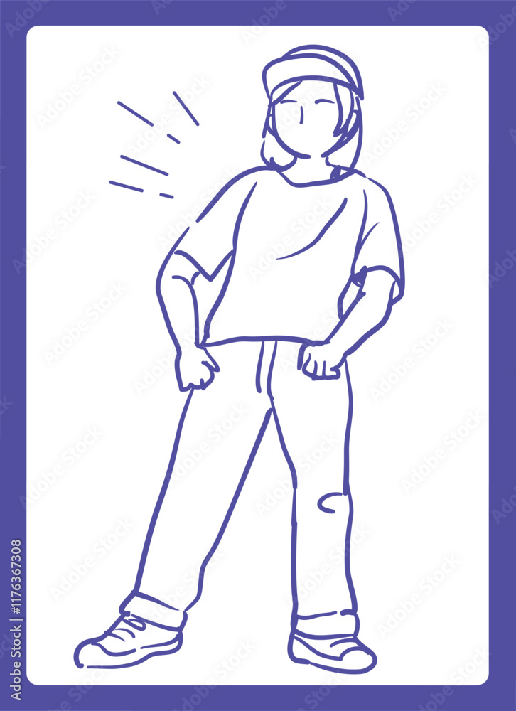 ヒップ・ホップダンスを踊る人。ベクターイラスト素材。 ヒップ・ホップダンスを踊る人。ベクターイラスト素材。