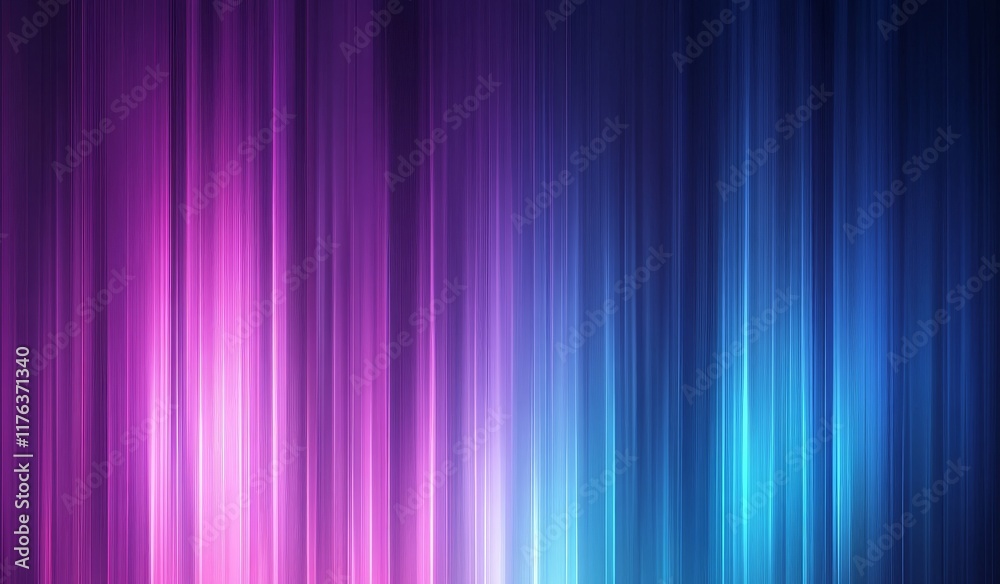 Fototapeta premium Abstract vibrant purple and blue vertical light streaks background.