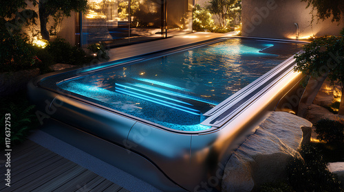 sci-fi modern swimming pool