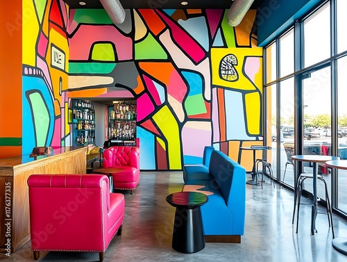 Artinspired inn with creative murals, bold colors, and art studios for a unique and inspiring stay photo