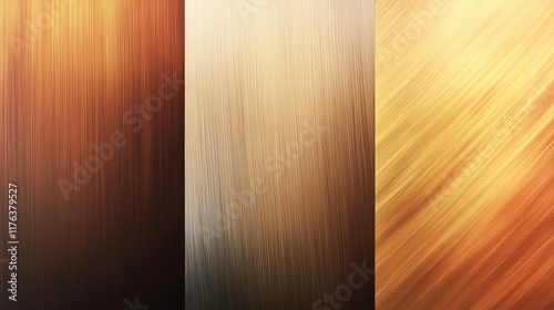 Copper, Gold, and Bronze Textured Gradient Panel Design - made with Generative AI photo