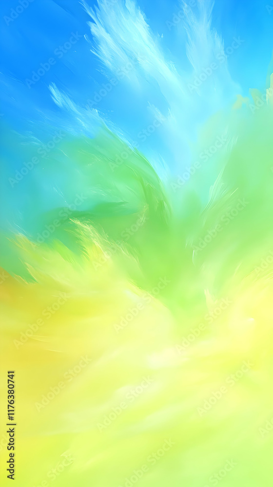 Abstract Green Blue Yellow Background Illustration Abstract Green Blue Yellow Background Illustration