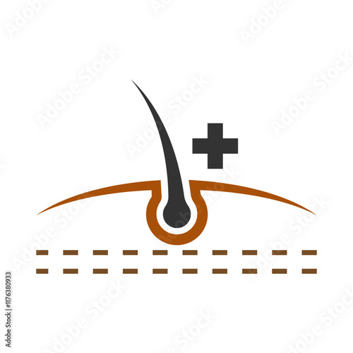 Follicle hair icon design