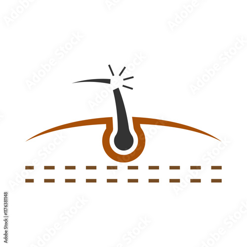 Follicle hair icon design