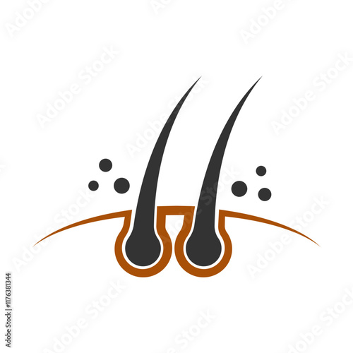 Follicle hair icon design