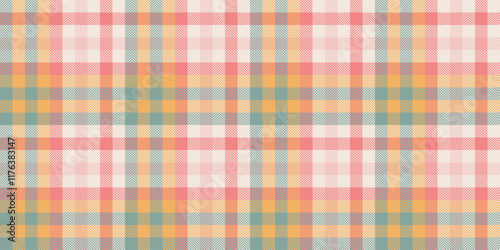 Delightful pastel plaid pattern with herringbone texture. Perfect for textile design, website backgrounds, scrapbooking, and crafting projects.  Adds a touch of charming, vintage style to any design.