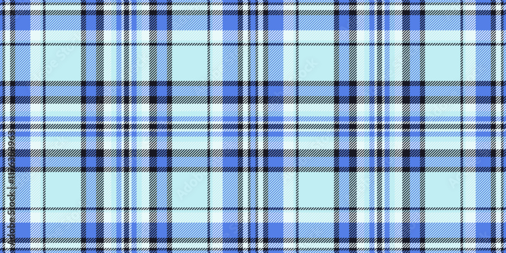 Obraz premium Beautiful seamless blue and white plaid pattern. Ideal for textile design, fabric prints, wallpaper, scrapbooking, and more. The subtle color variation adds a touch of elegance.
