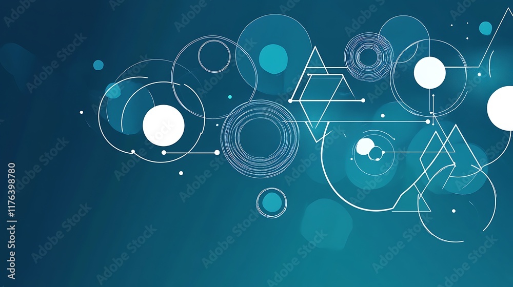 Abstract Geometric Design Featuring Circles and Triangles Abstract Geometric Design Featuring Circles and Triangles