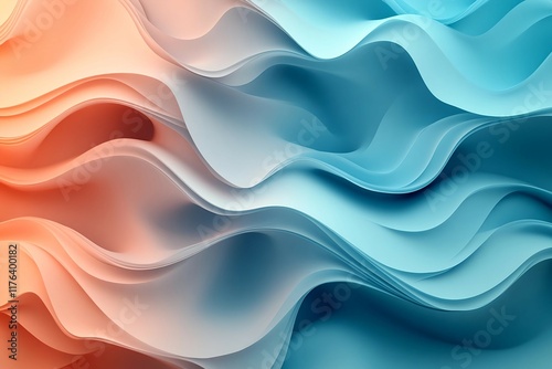 Wallpaper Mural Colored Wavy Background generated by AI Torontodigital.ca