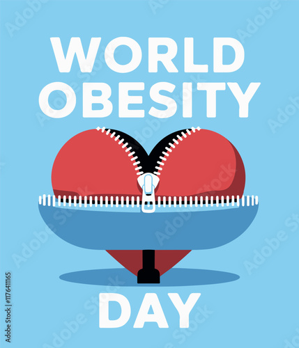 world obesity day, card, vector
