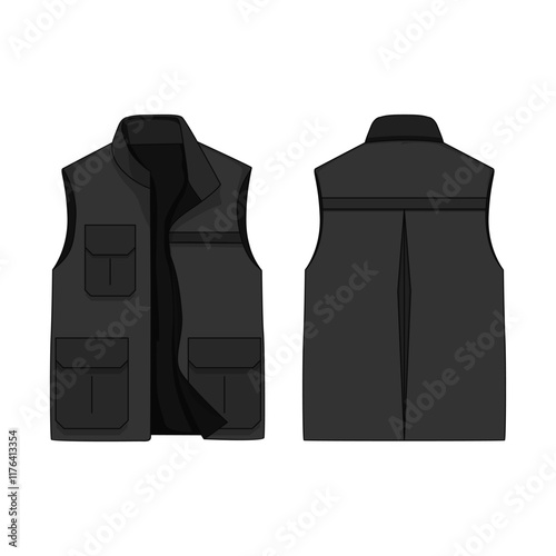 Jaket Rompi Vector Image And Illustration