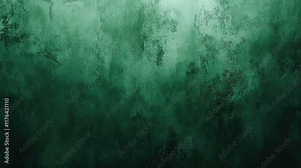 Obraz premium Rustic old wall background in green tones, featuring natural aging and distressed textures, ideal for banners with ample copy space
