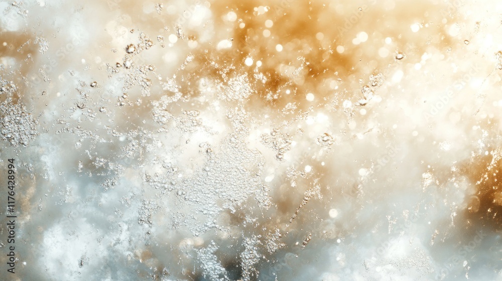 Trendy closeup of calm transparent water with splashes, bubbles, and white-grey tones, creating a soft abstract background under sunlight Trendy closeup of calm transparent water with splashes, bubbles, and white-grey tones, creating a soft abstract background under sunlight