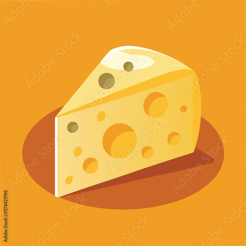 Cheese Food Vector Illustration - Dairy Product Design with Gourmet Appeal