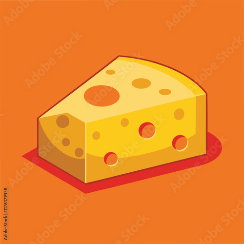 Cheese Food Vector Illustration - Dairy Product Design with Gourmet Appeal