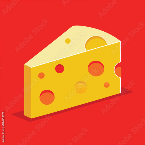 Cheese Food Vector Illustration - Dairy Product Design with Gourmet Appeal