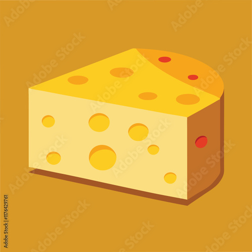 Cheese Food Vector Illustration - Dairy Product Design with Gourmet Appeal